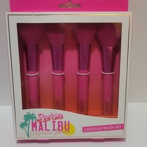 Malibu Barbie California Dream Contour Makeup Brush Set Pink